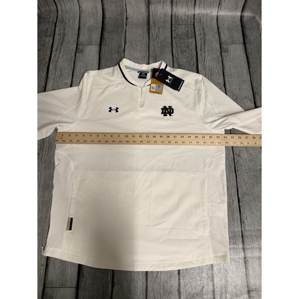 NWT Men’s Under Armour Notre Dame Fighting Irish Motivate Quarter-Zip Jacket LRG - Picture 6 of 8